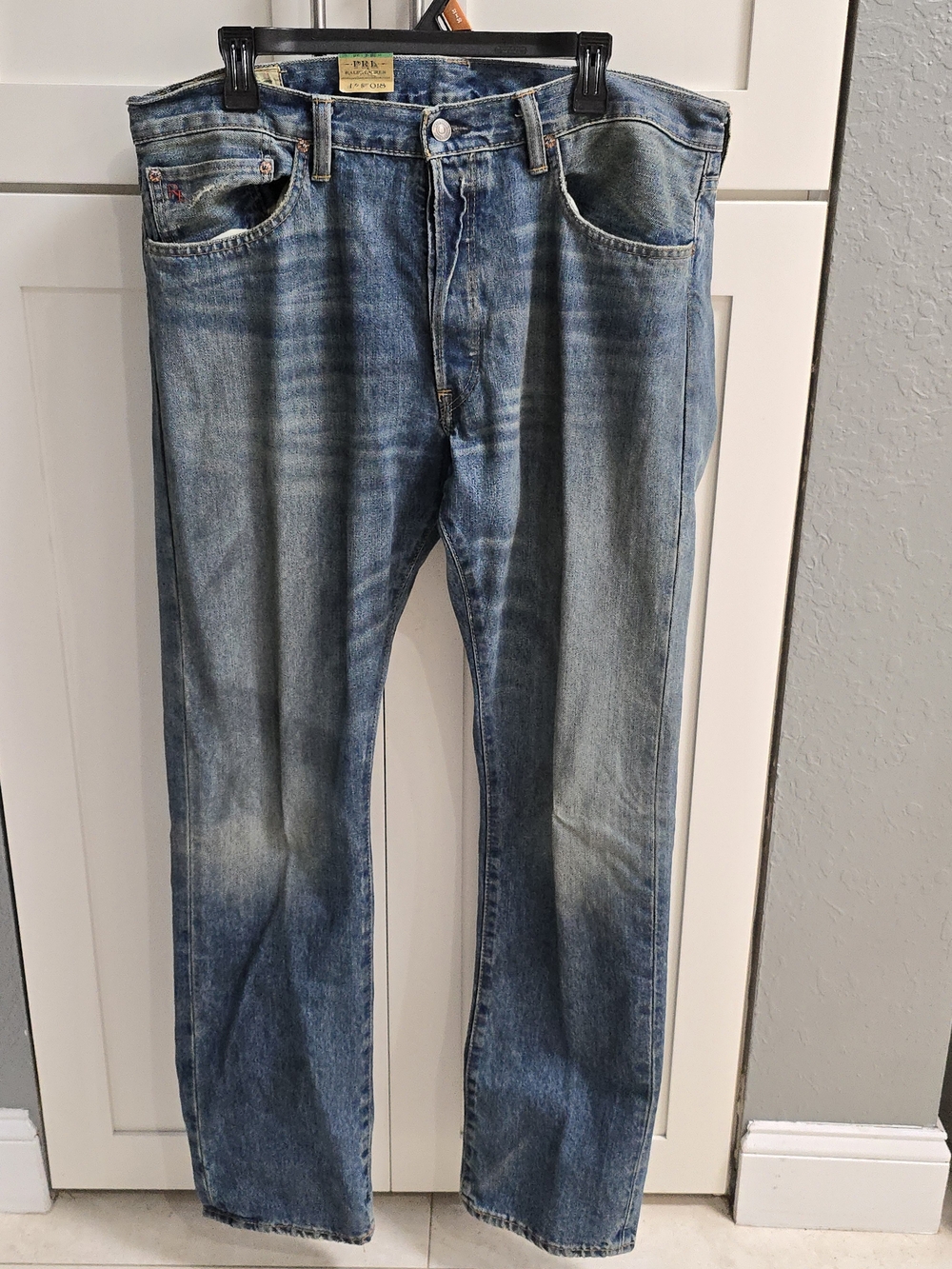 NWT Polo Ralph Lauren 018 Slim Straight Preppy Designer Medium Wash Jeans 36x30